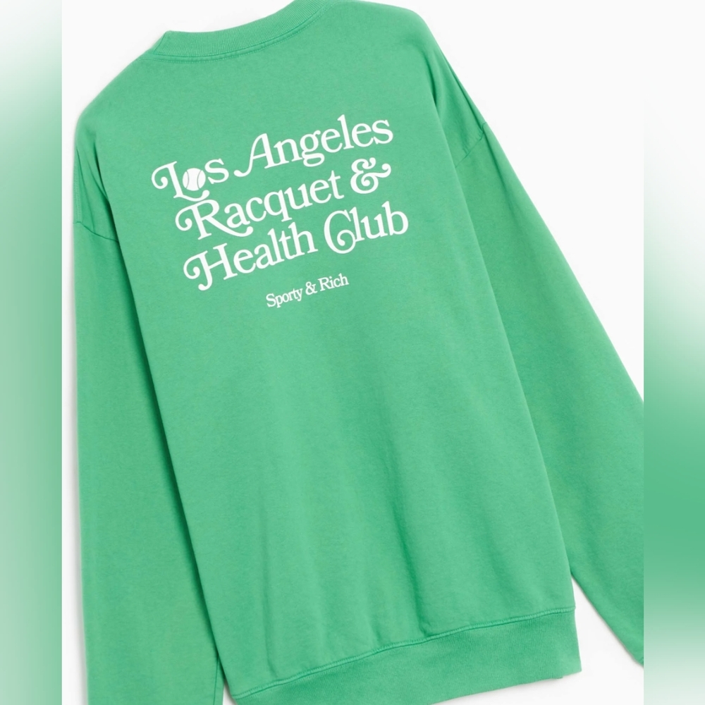 Sporty & Rich Green 'LA Racquet Club' Sweatshirt